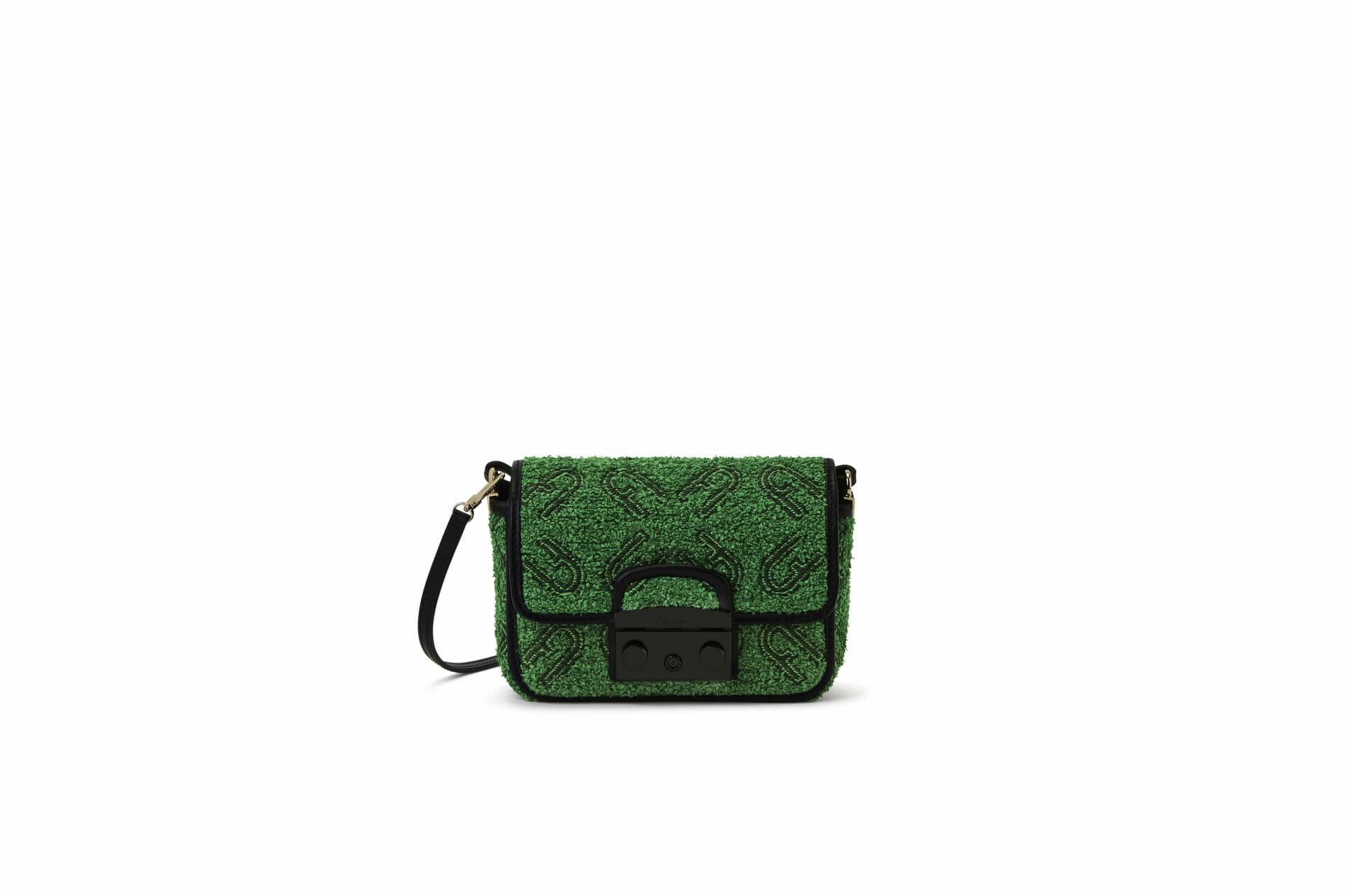 metropolis mini crossbody tessuto rafia arco volt