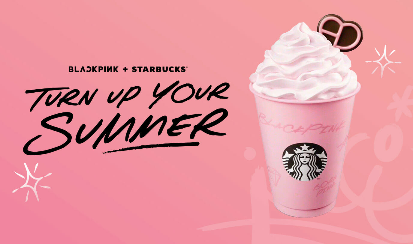 blackpink strawberry choco cream frappuccino® blended beverage