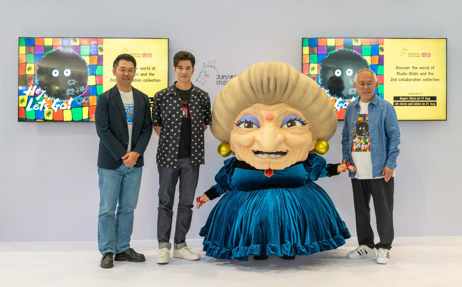 yuki yamada, ceo of uniqlo singapore, malaysia and philippines, thai actor mario maurer and , toshio suzuki, studio ghibli’s representative director and producer