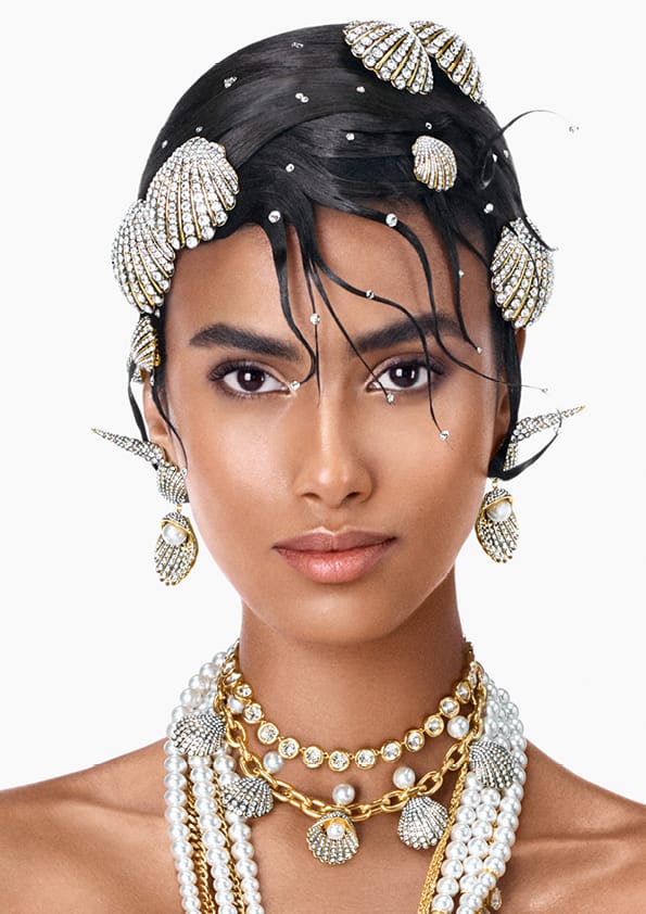 swarovski ss24 adv campaign imaan hammam by steven meisel