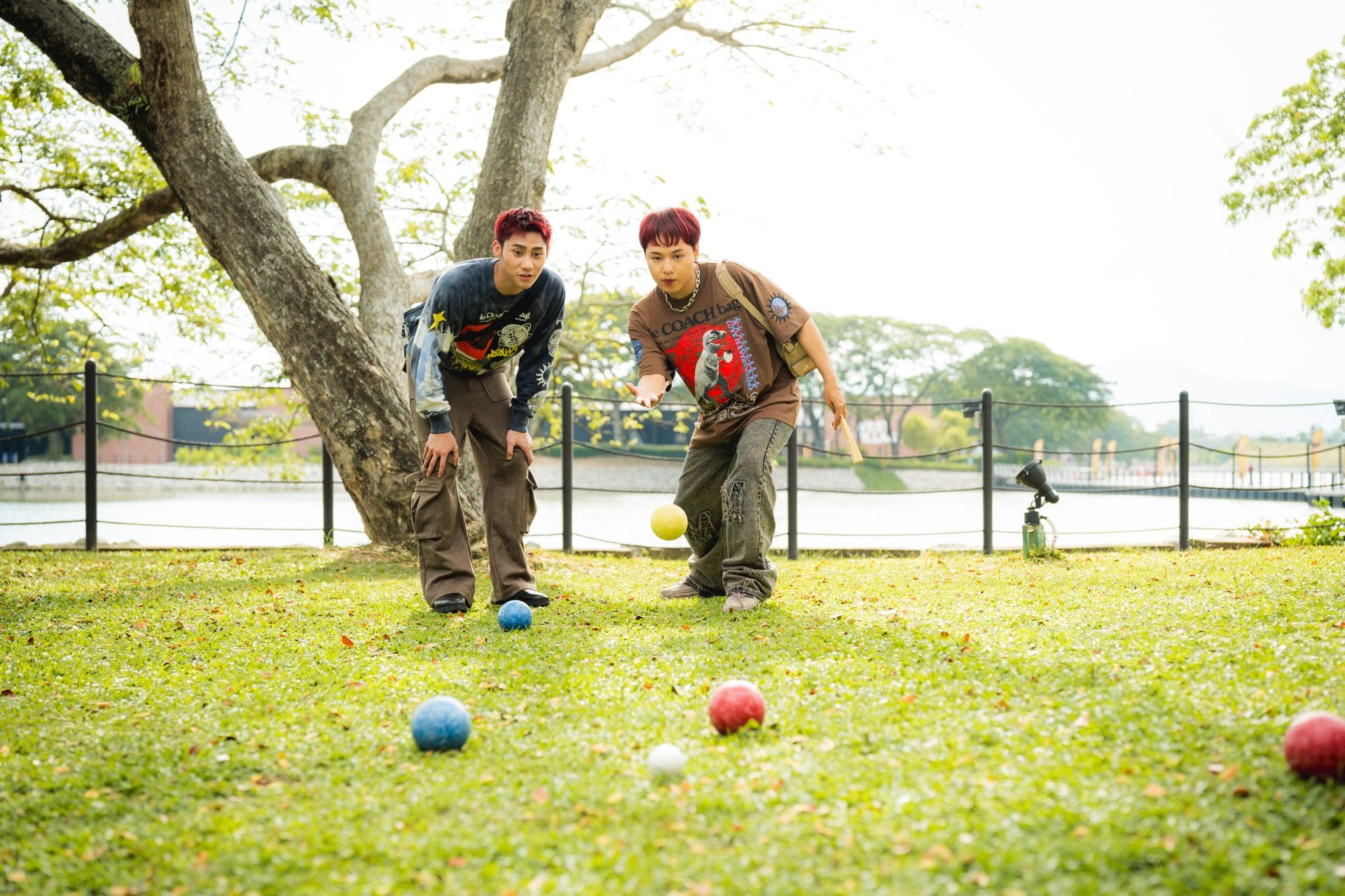 guests participated in bocce ball