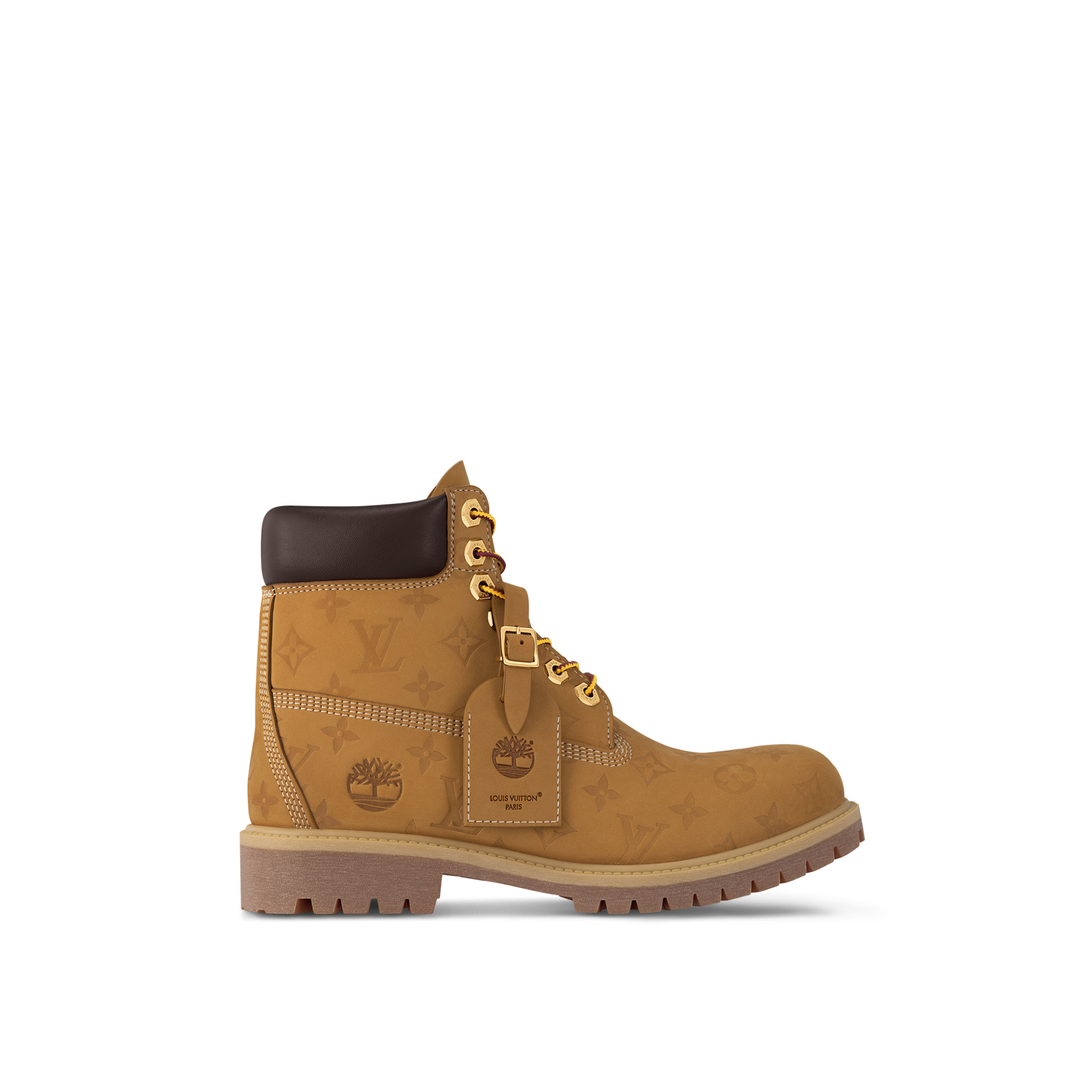 lv x timberland 6 inch ankle boot beige