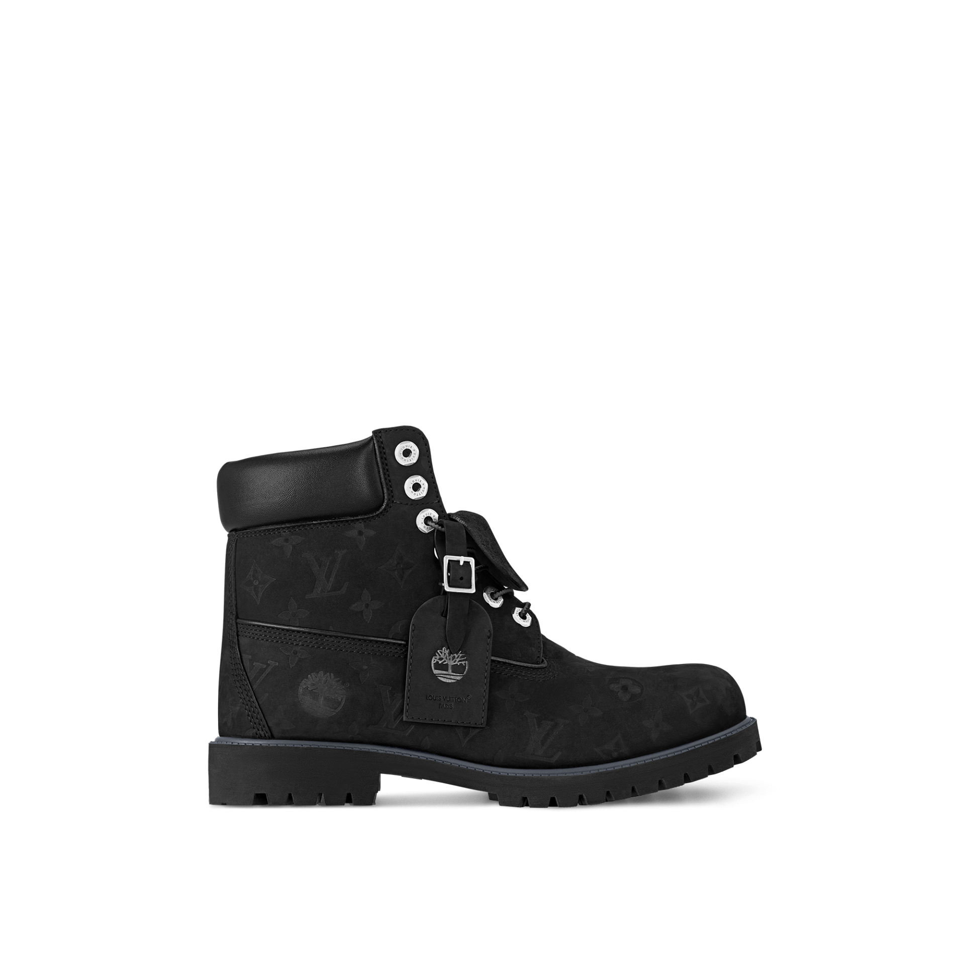 lv x timberland 6 inch ankle boot black