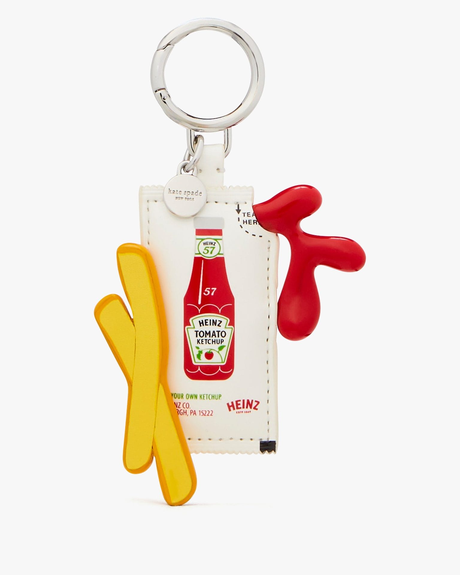 under embargo until 6.26 heinz x kate spade new york patent keyfob 1