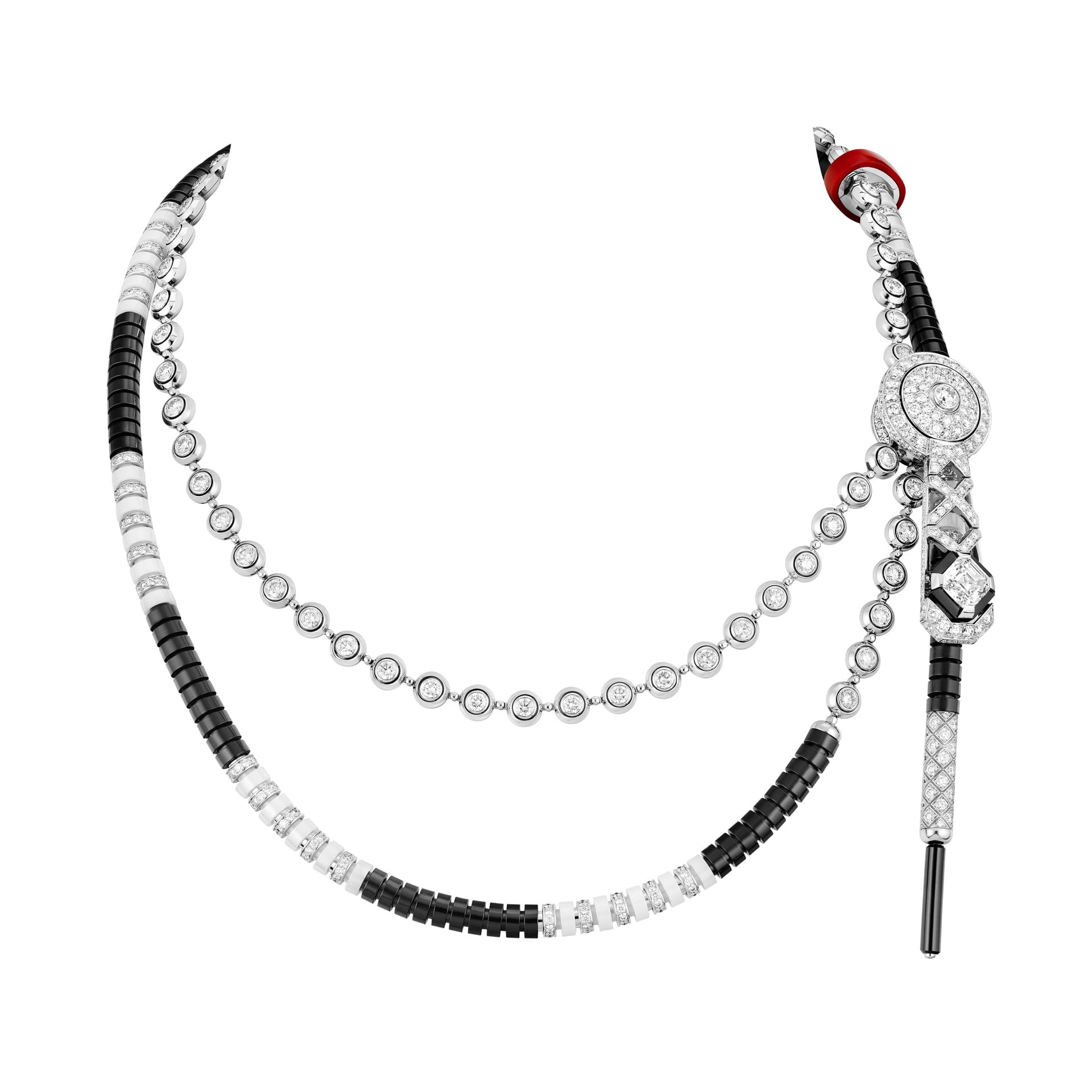 图4：gold slider black white necklace packshot