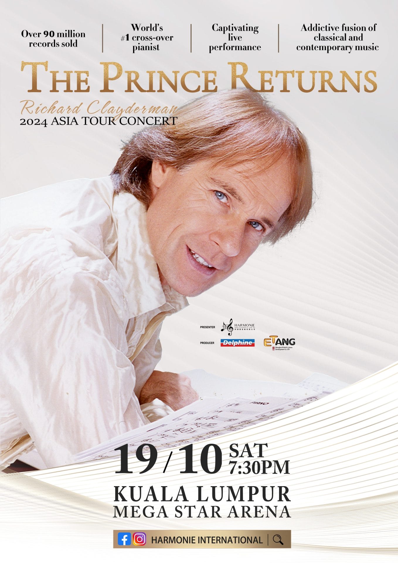 poster richard clayderman asia tour live in kuala lumpur