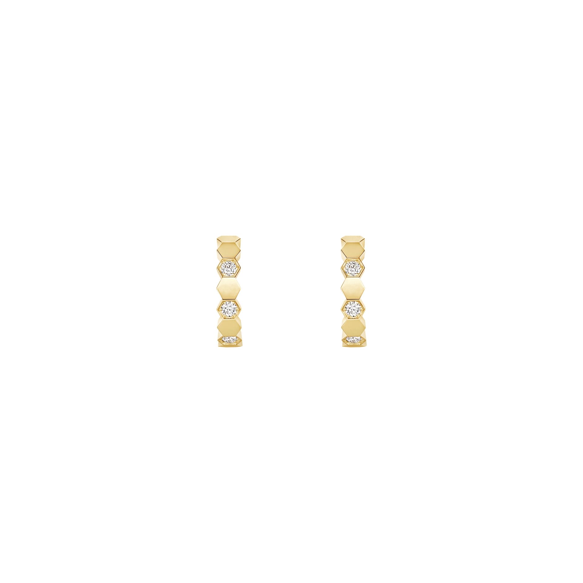 bee my love hoop earrings in yellow gold, set with brilliant cut diamonds 02