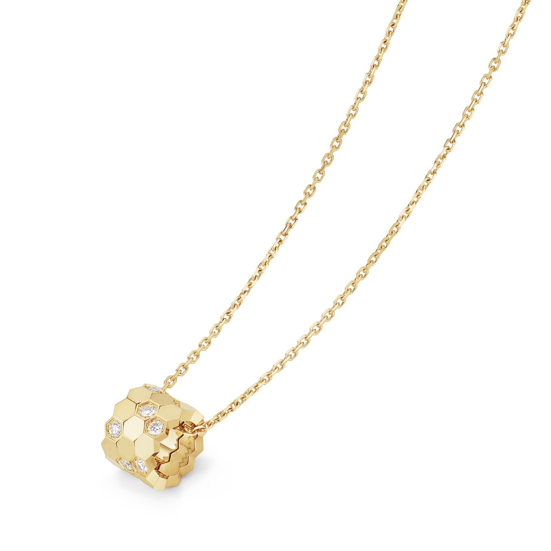 bee my love pendant in yellow gold, set with brilliant cut diamonds 01