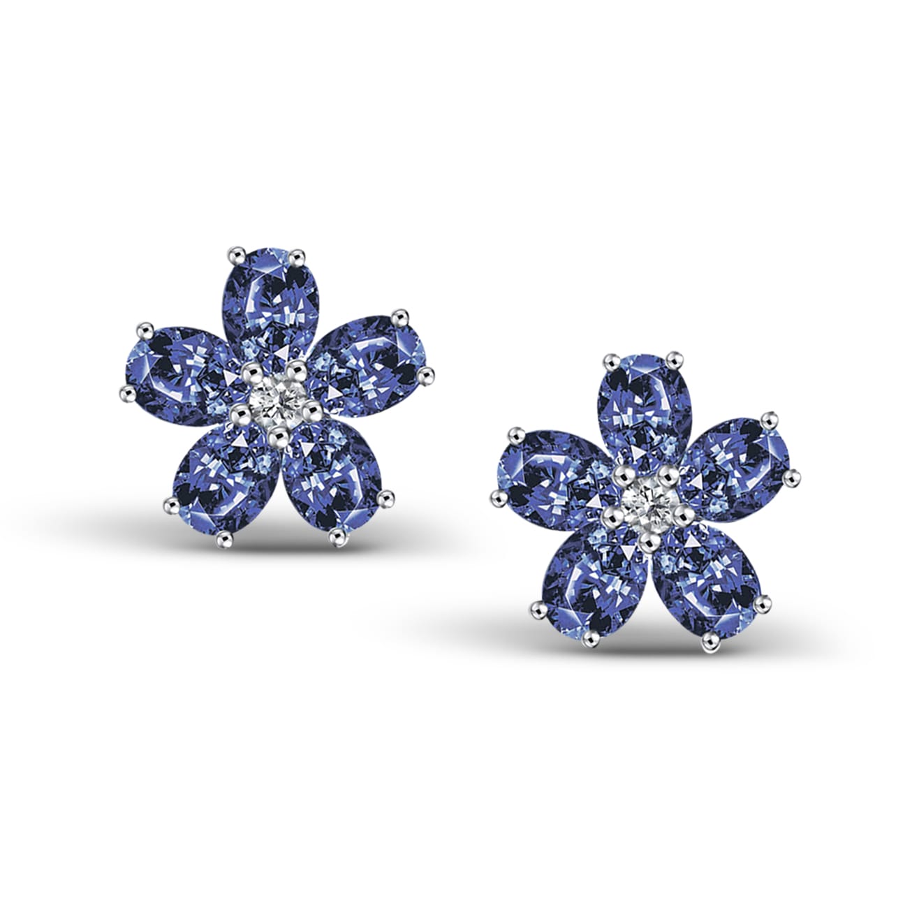 forget me not sapphire earrings