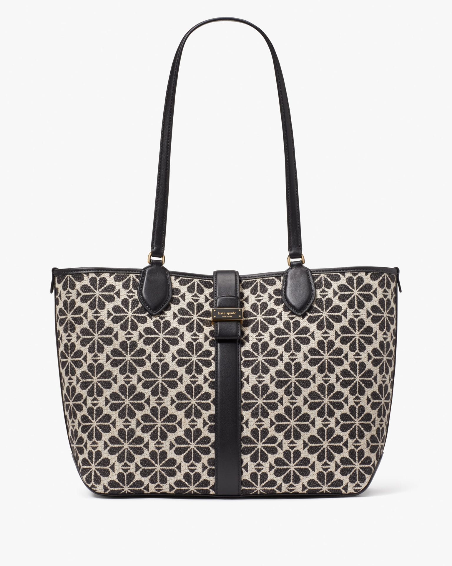 spade flower jacquard medium open tote