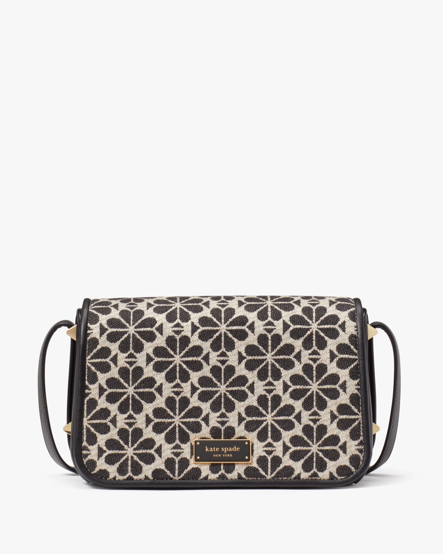 spade flower jacquard small flap crossbody(1)