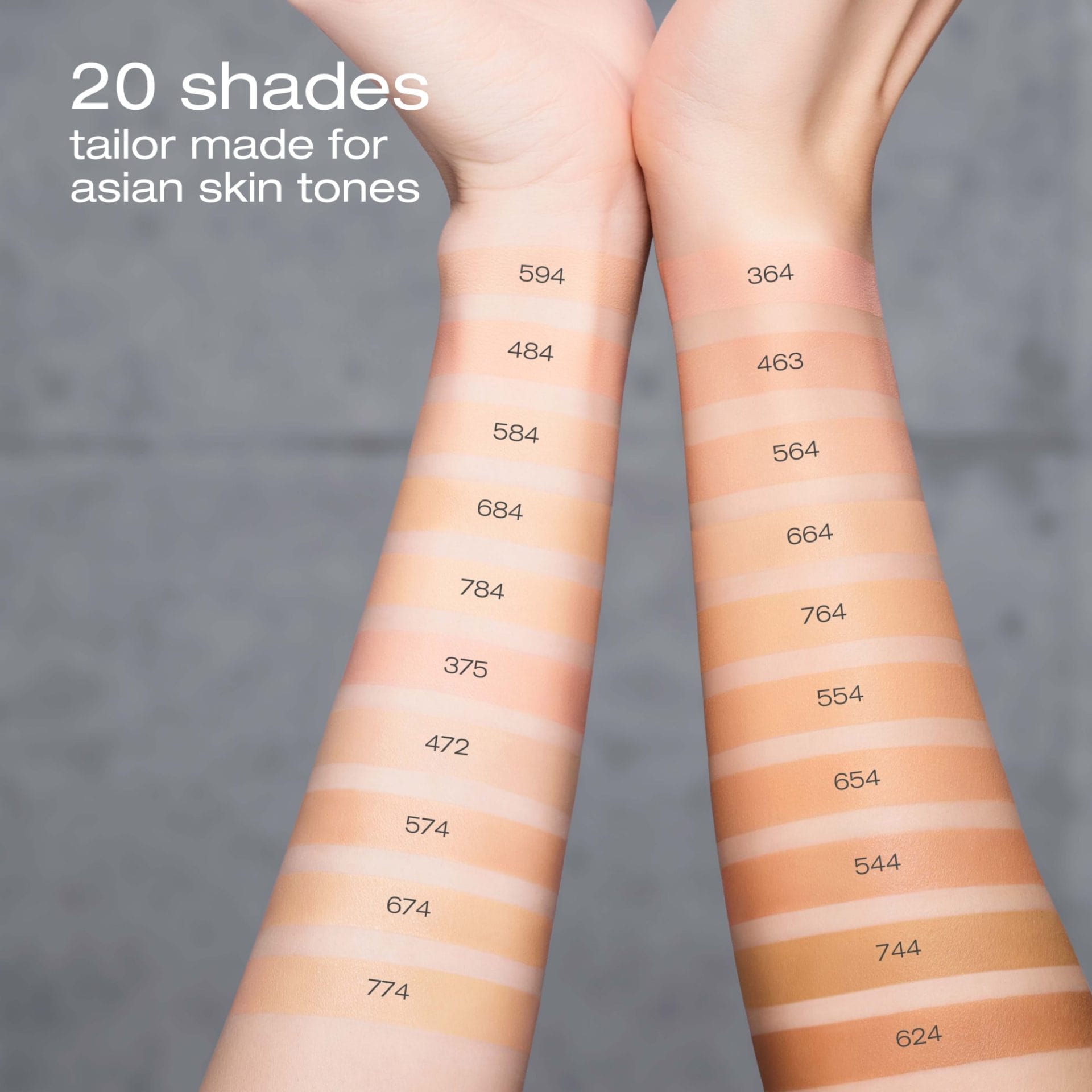 shu tsuya serum foundation 04 shade range with text