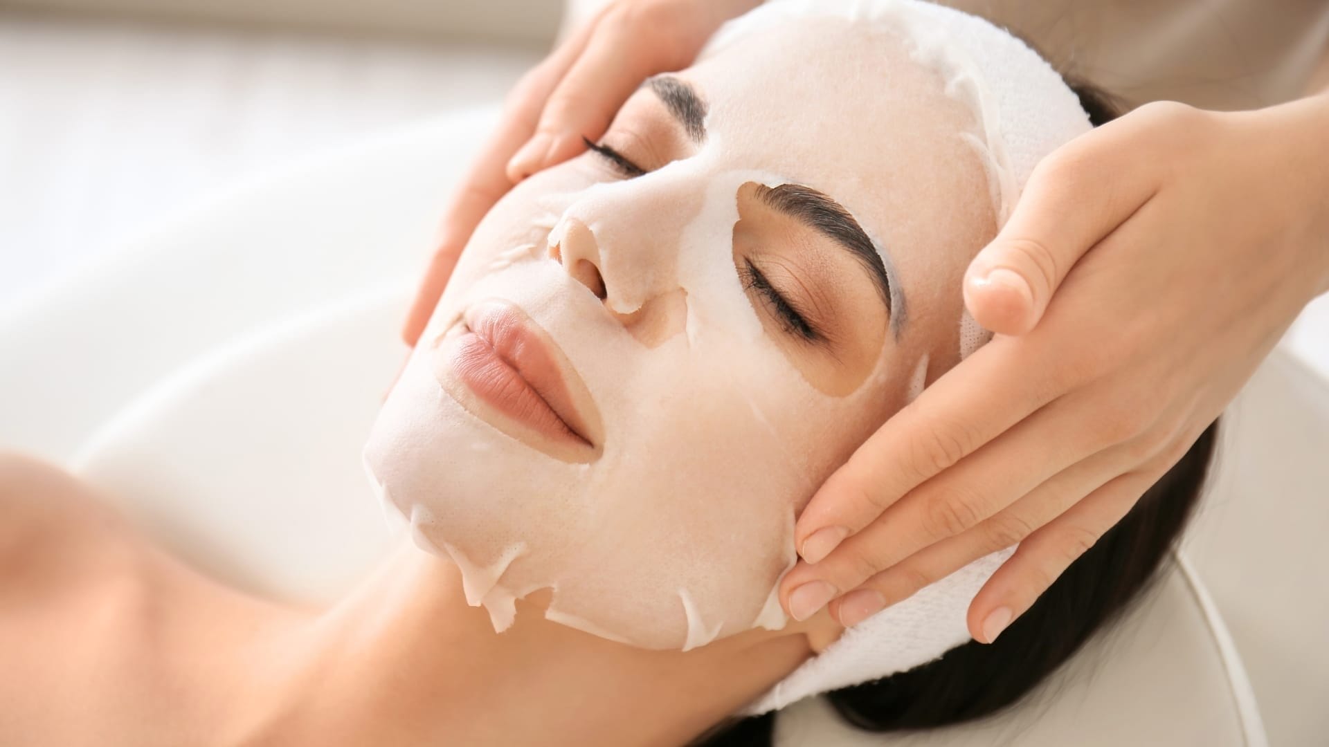 woman sheet face mask