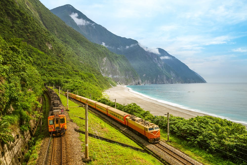 trains,at,eastern,coastline,near,qingshui,cliff,,hualien,,taiwan