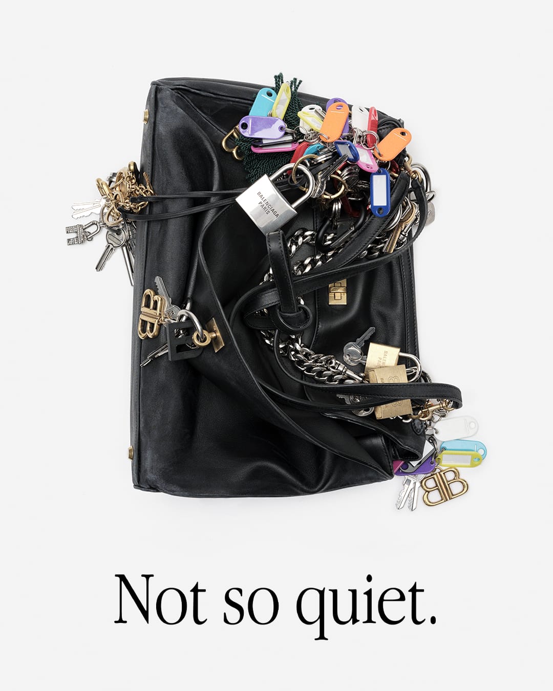 balenciaga it s different campaign image rodeo bag charms