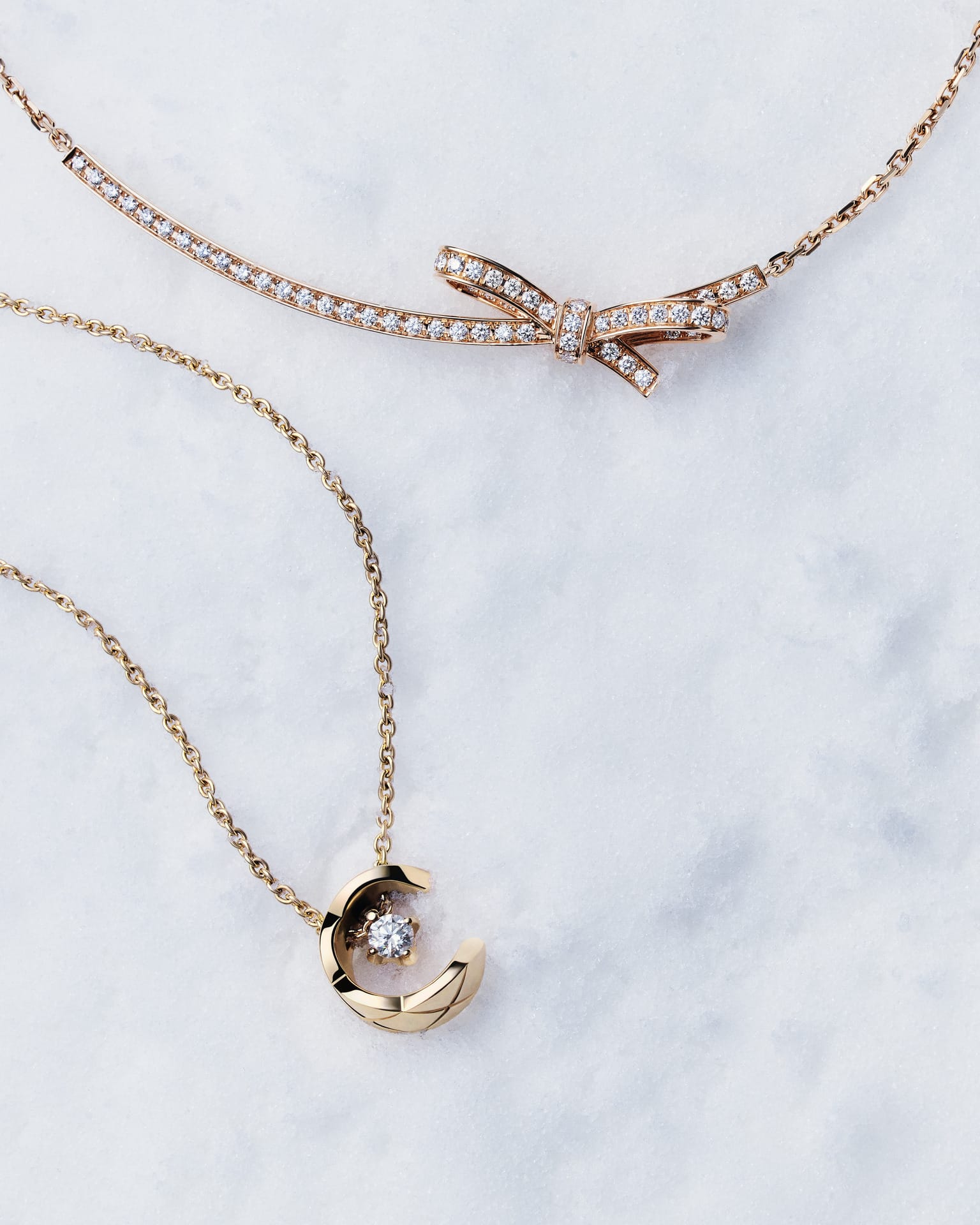 chanel joaillerie for digital end of year coco crush & ruban necklaces