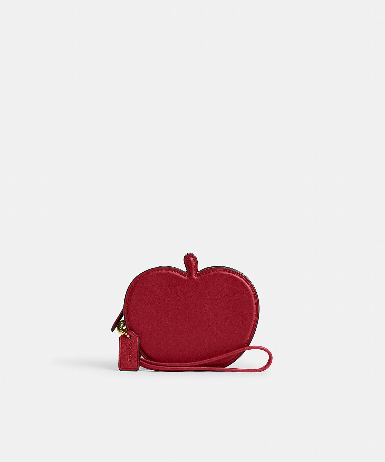 glovetanned leather apple coin purse