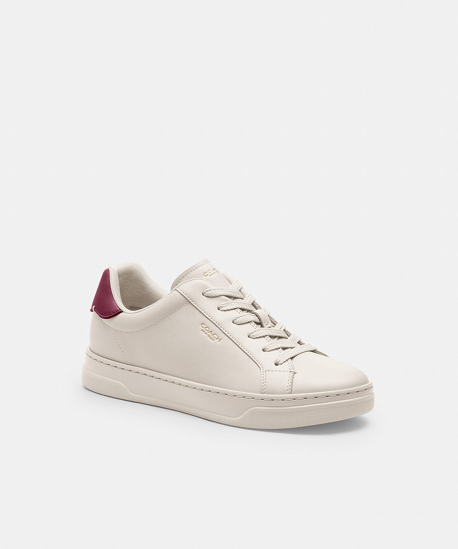 high line leather sneaker pink chalk