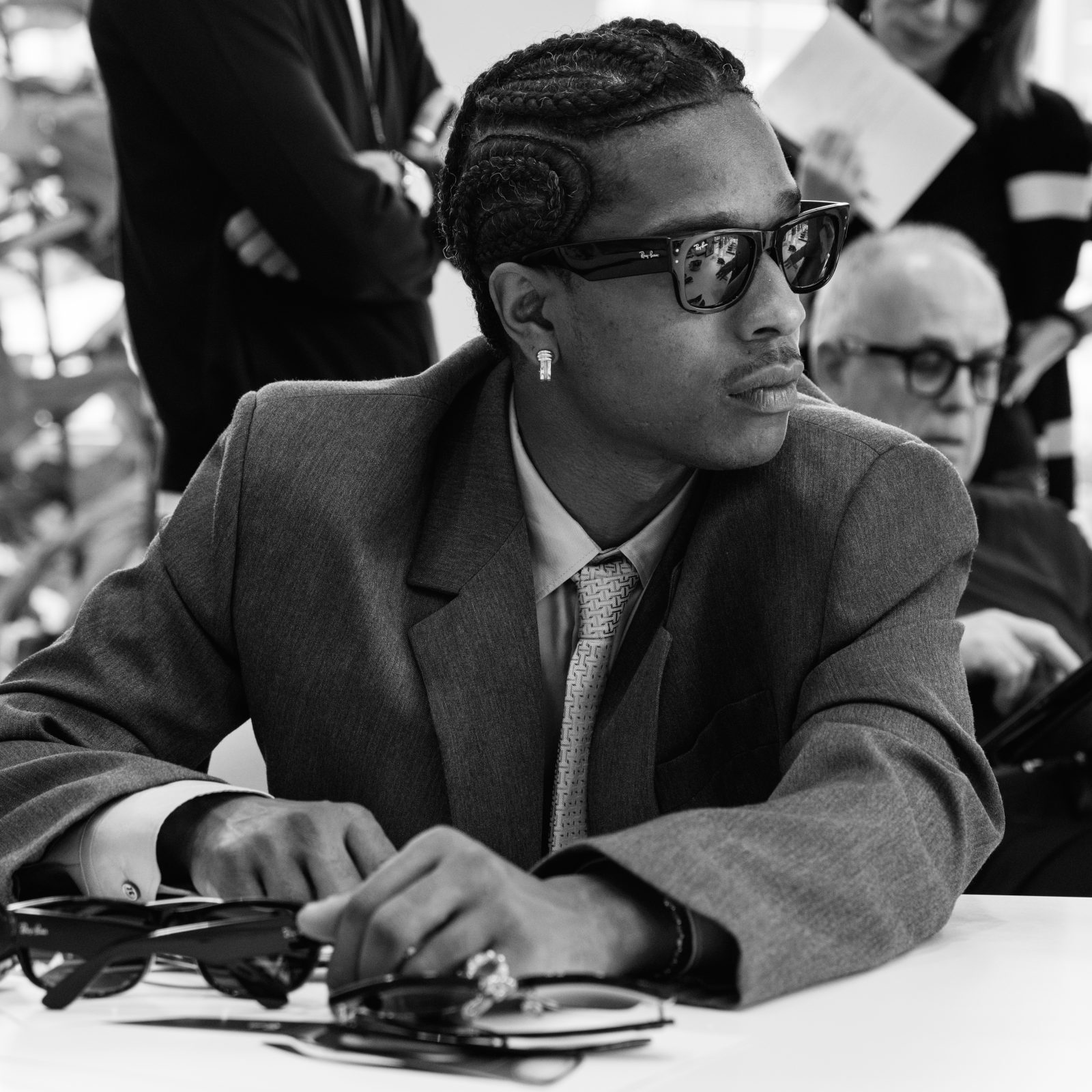 a$ap rocky photo in ray ban bw global