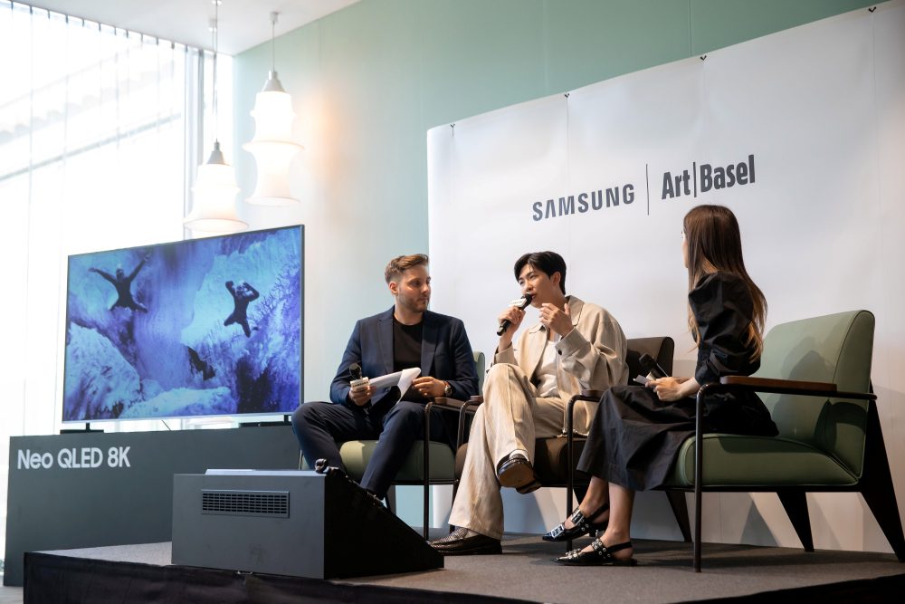 samsung tvs and displays samsung art tv rm of bts at art basel basel main5