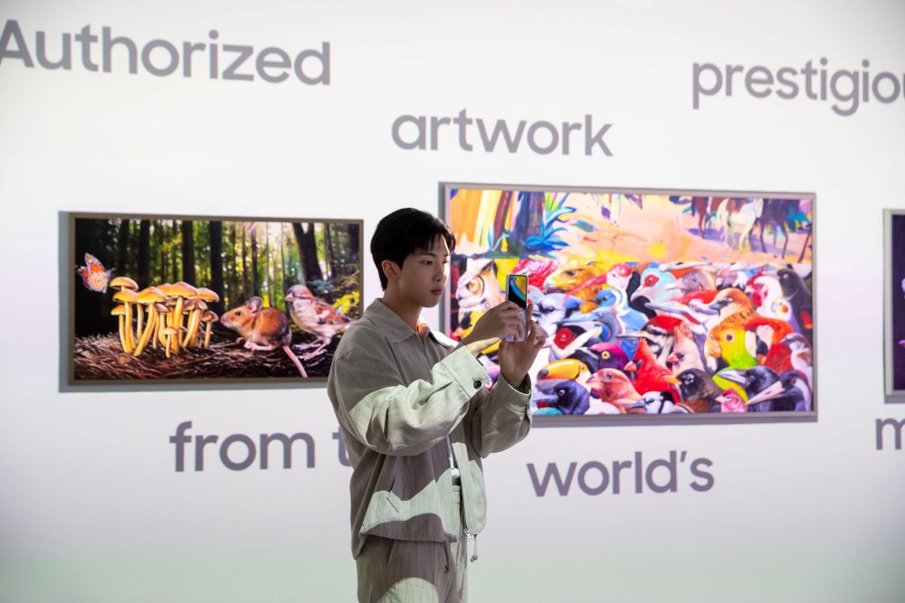 samsung tvs and displays samsung art tv rm of bts at art basel basel main7