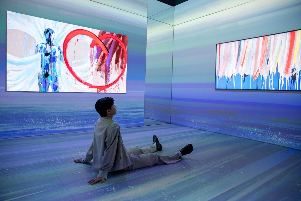 samsung tvs and displays samsung art tv rm of bts at art basel basel main9