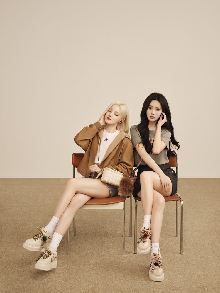fendi match charms special shooting ft. song yuqi and meng ziyi 1