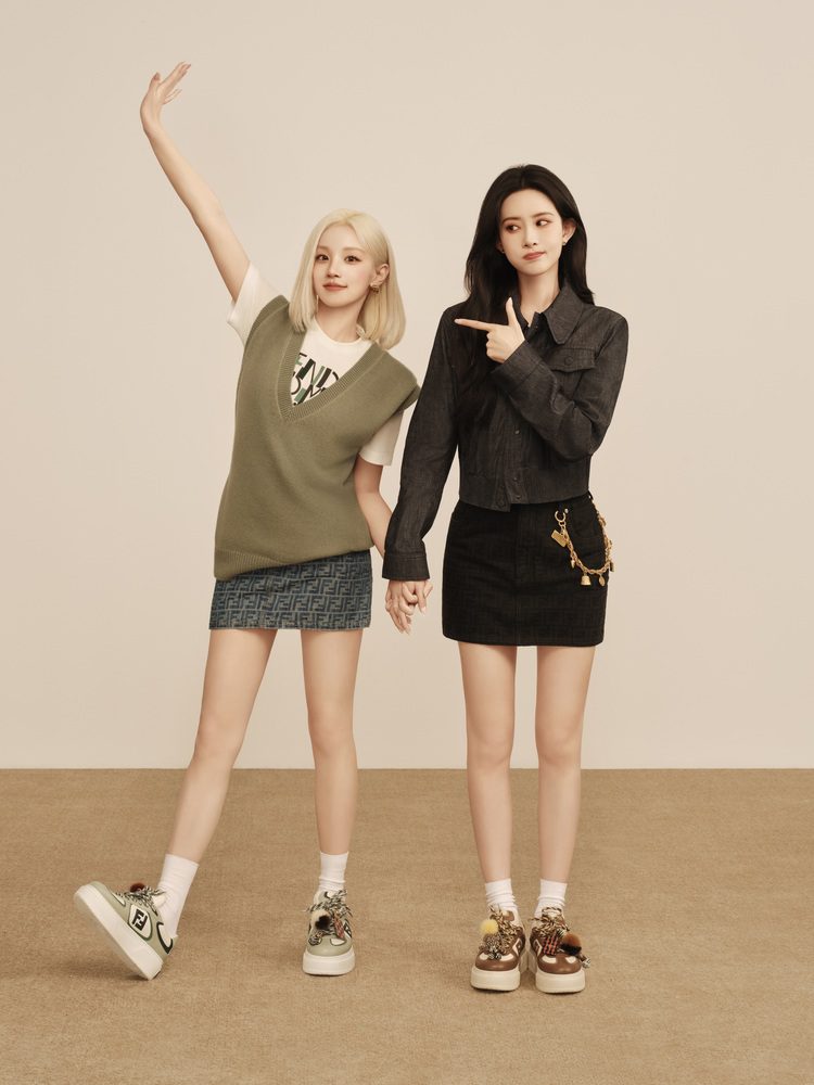 fendi match charms special shooting ft. song yuqi and meng ziyi 2