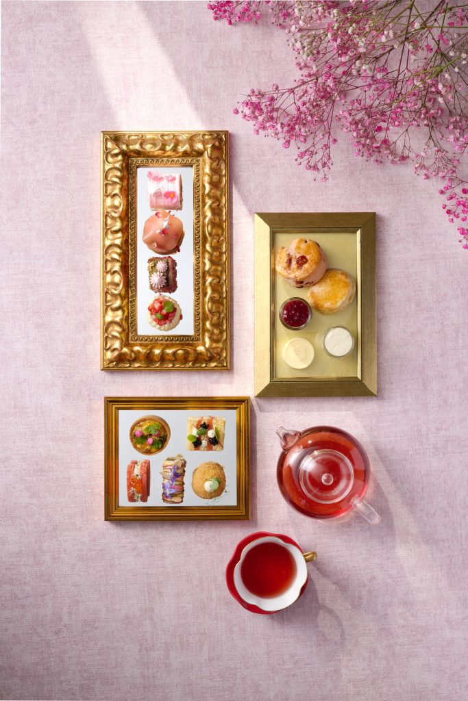 pink afternoon tea lobby lounge