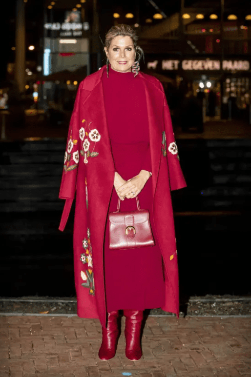 queen maxima of netherlands brillant burgundy 2020