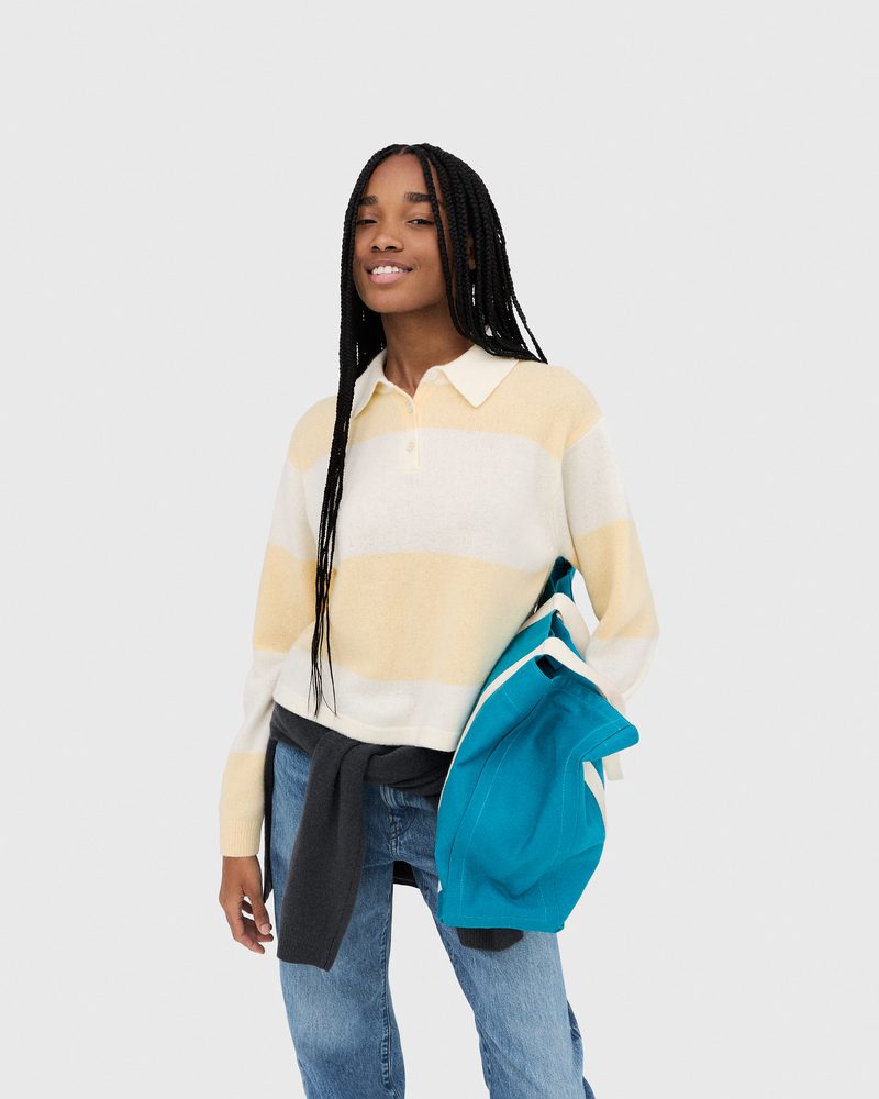 smooth cotton polo sweater cream uniqlo and jw anderson 2025 fall winter collection 2