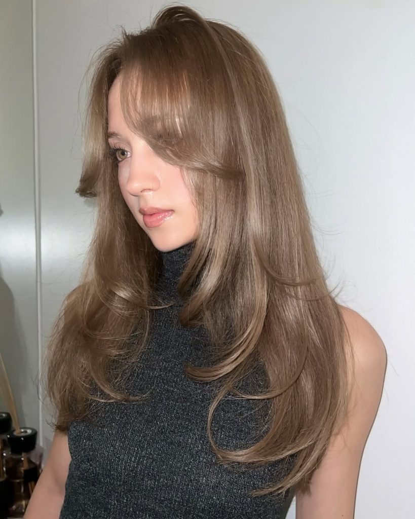  🤎hazel beige🤎wcarecolor໒꒱※ 初カラーの方はダブルケアカラー必須です！今の髪の状態が暗めな方も明るさや透明感を出したい場合はこちらたっぷりlayerに柔らかい色 (1)