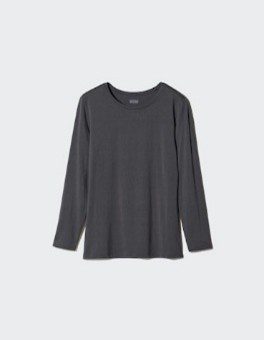 heattech crew neck t shirt long sleeve