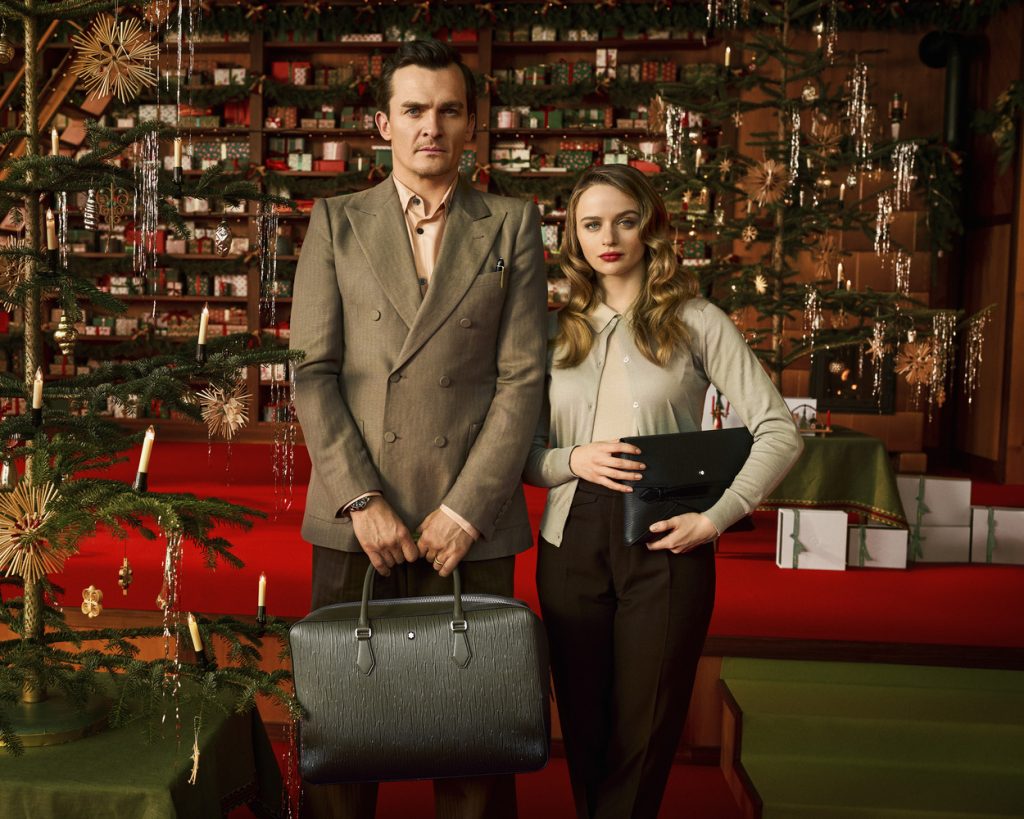 montblanc happy holidays rupert friend & joey king