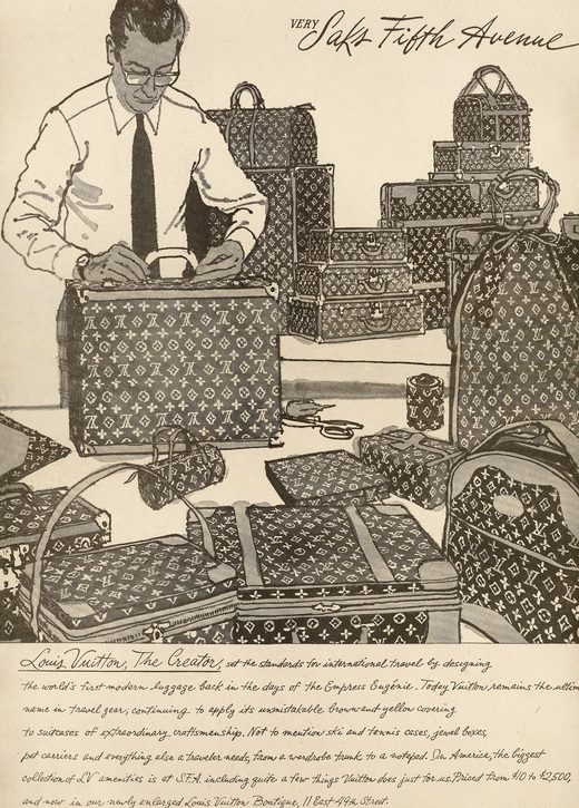 publicite parue dans le new york times le 8 octobre 1969 mentionnant la presence de claude louis vuitton (arriere petit fils de louis vuitton) au magasin louis vuitton de new york (saks fifth avenue) le vendredi 10 octobre 1969 pour toute