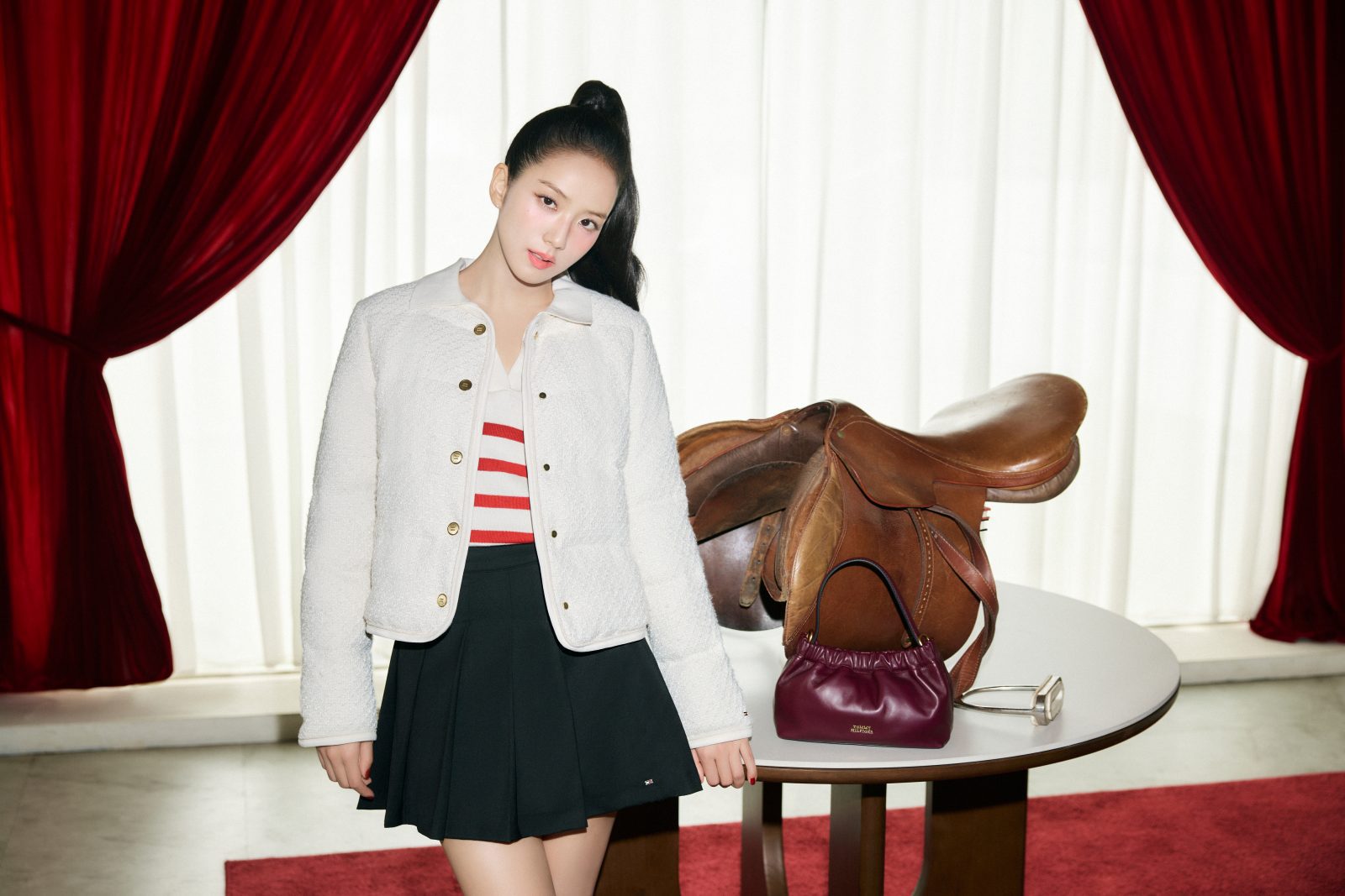 wi25 ny jisoo down jacket and polo sweater with bag horizontal rgb