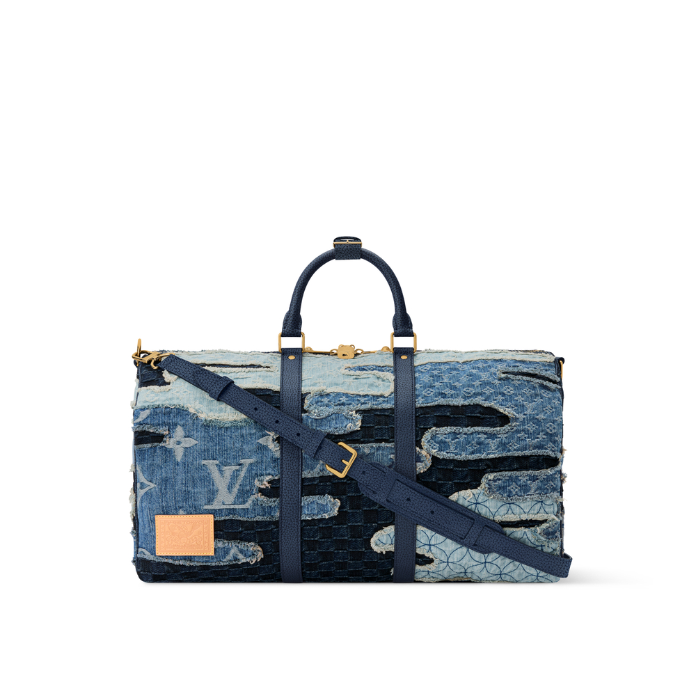 keepall 50 bandoulière boro denim
