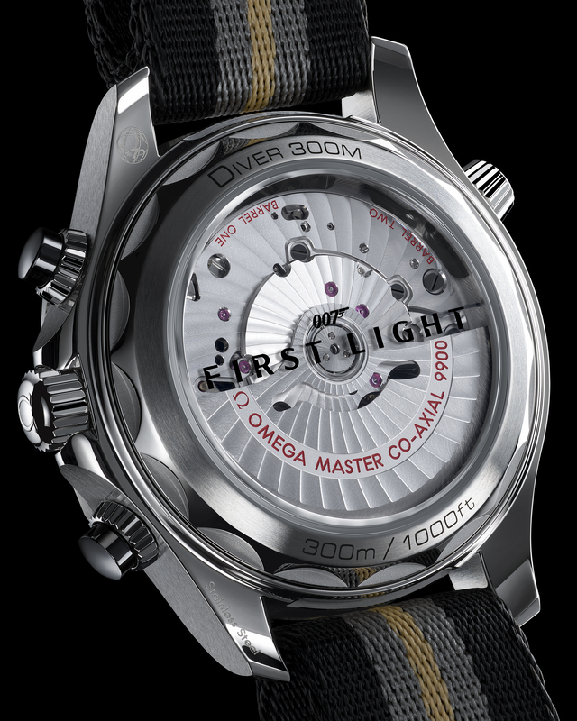 omega 2026 seamaster diver 300m chronograph 007 first light 210.32.44.51.01.002 caseback 4 5
