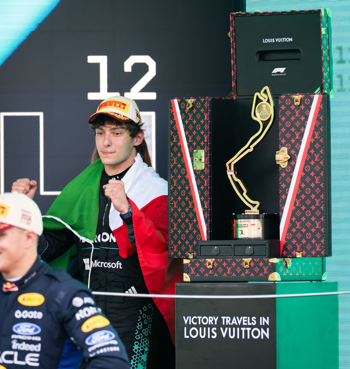 kimi antonelli louis vuitton trophy trunk