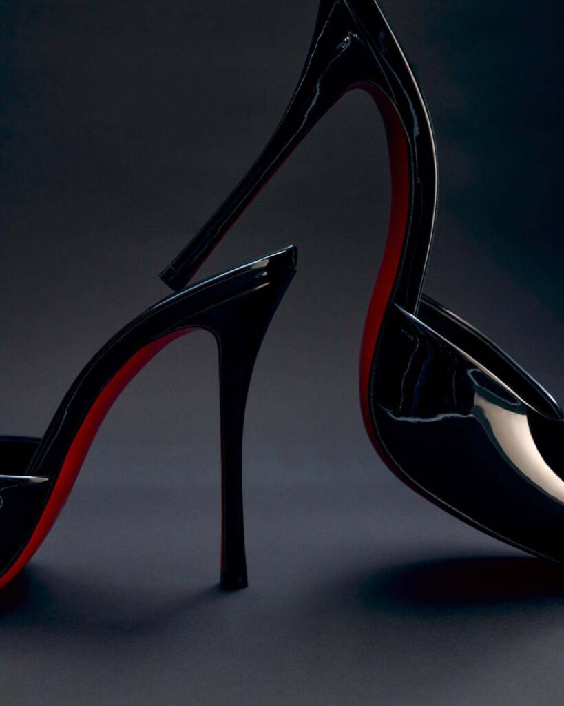 the me dolly mule showcases the iconic design language of #christianlouboutin.