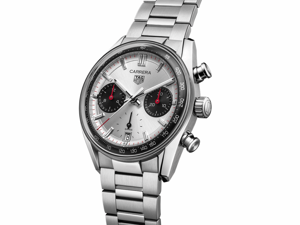 cortina watch tag heuer carrera chronograph panda side